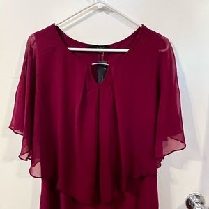 Beautiful airy burgundy blouse